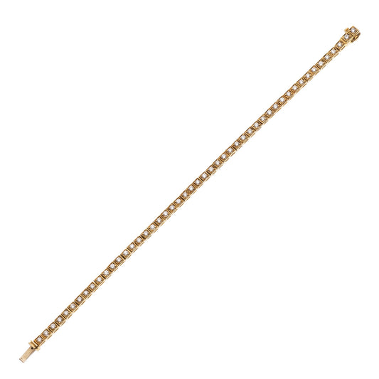 Chopard Ice Cube Diamond 18k Yellow Gold Tennis Bracelet