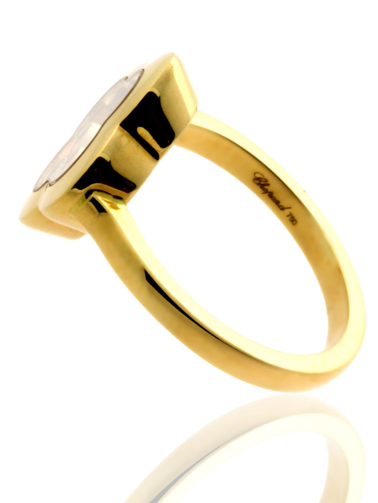Chopard Quatrefoil Happy Diamond Ring in 18kt Yellow Gold 826956-0110