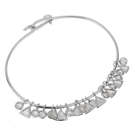 Christian Dior Dangling Diamond 18k White Gold Bracelet
