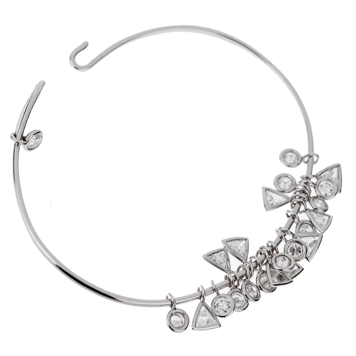 Christian Dior Dangling Diamond 18k White Gold Bracelet