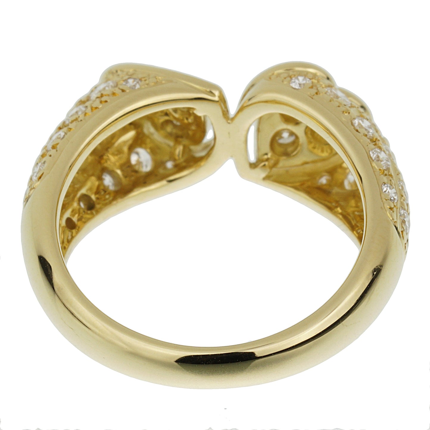 Christian Dior Heart Diamond Yellow Gold Cocktail Ring