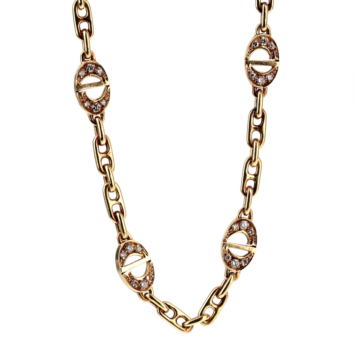 Christian Dior Sautoir Diamond 18k Yellow Gold Necklace