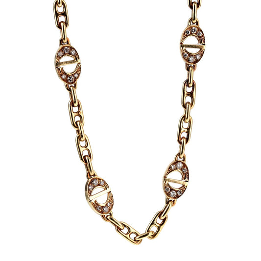 Christian Dior Sautoir Diamond 18k Yellow Gold Necklace
