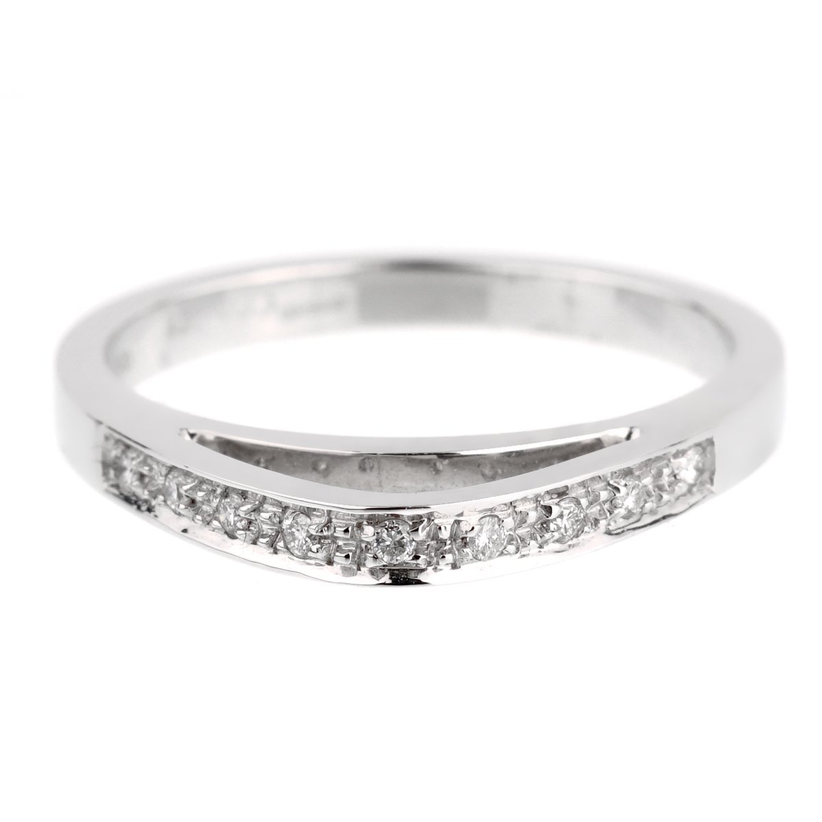 Comete Gioelli Diamond Band White Gold Ring