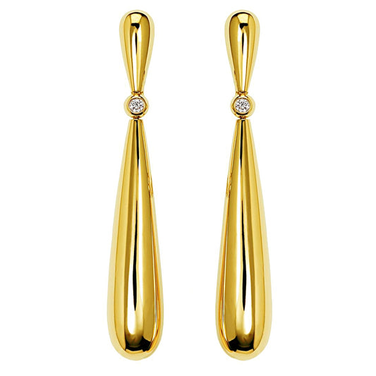De Grisogono Gocce 18k Yellow Gold Diamond Drop Earrings