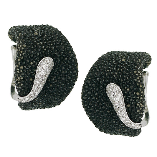 De Grisogono Stingray Diamond 18k White Gold Earrings