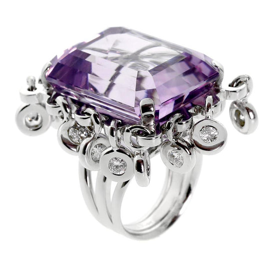 Dior Amethyst White Gold Diamond Cocktail Ring