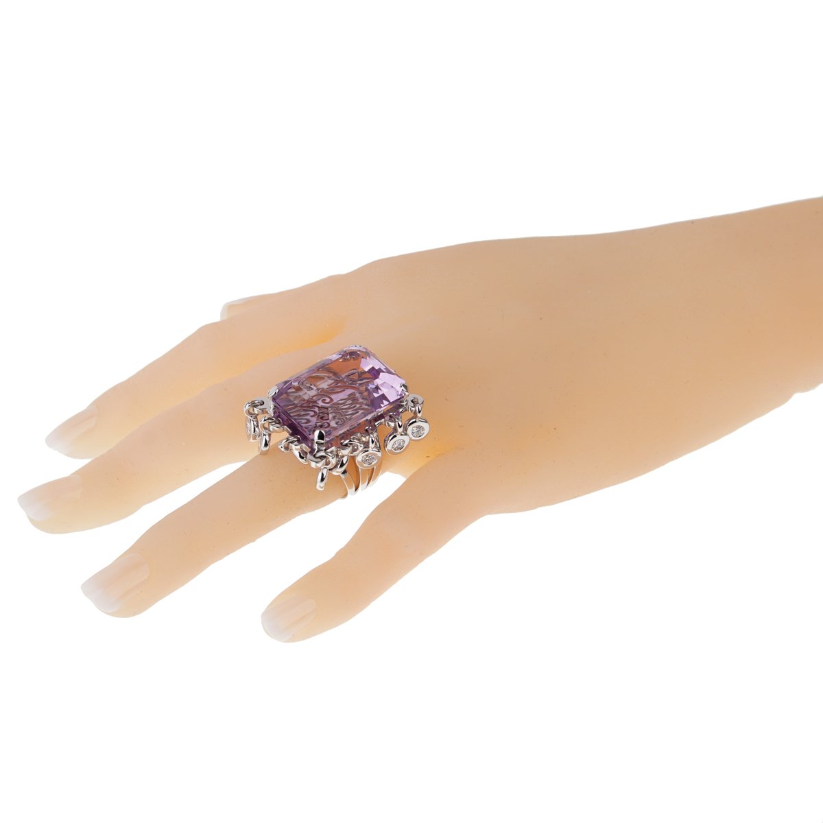 Dior Amethyst White Gold Diamond Cocktail Ring