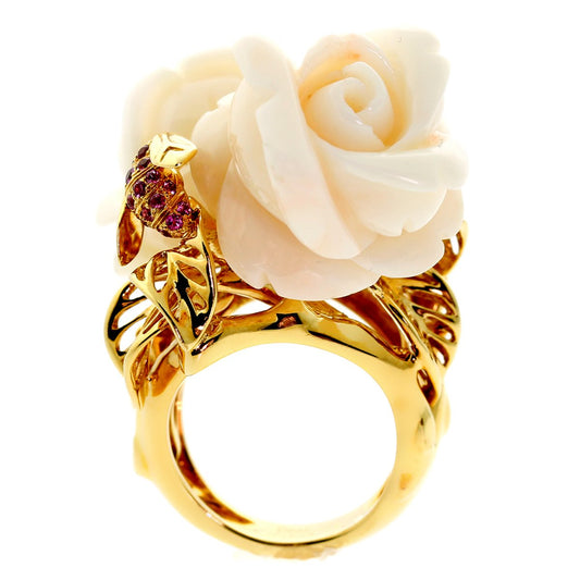 Dior Rose Pre Catelan Coral Gold Ring