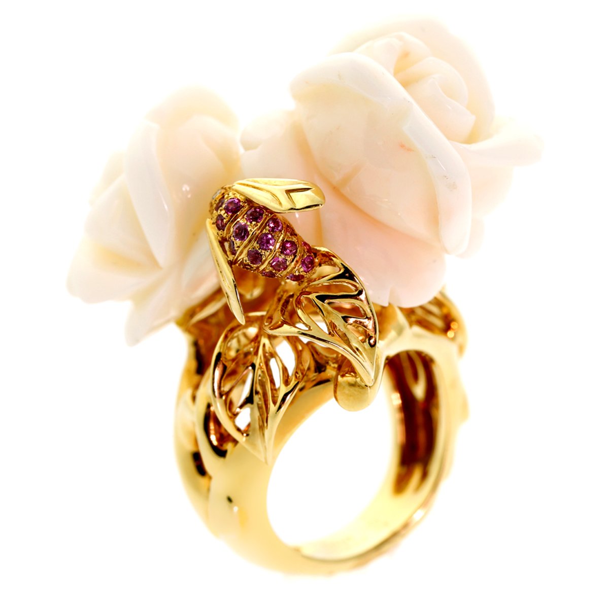 Dior Rose Pre Catelan Coral Gold Ring