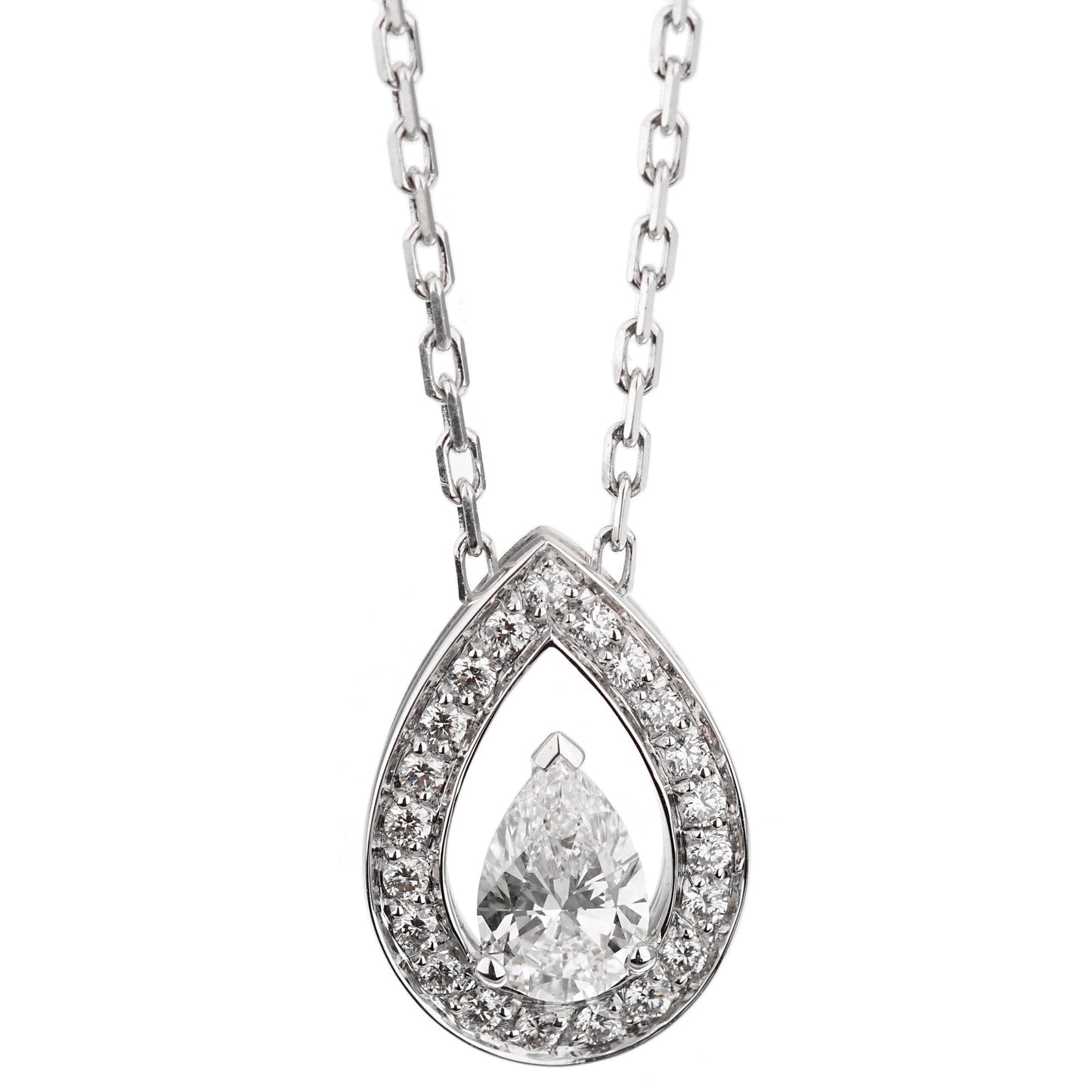 Fred of Paris .77ct Lovelight 18k White Gold Diamond Necklace