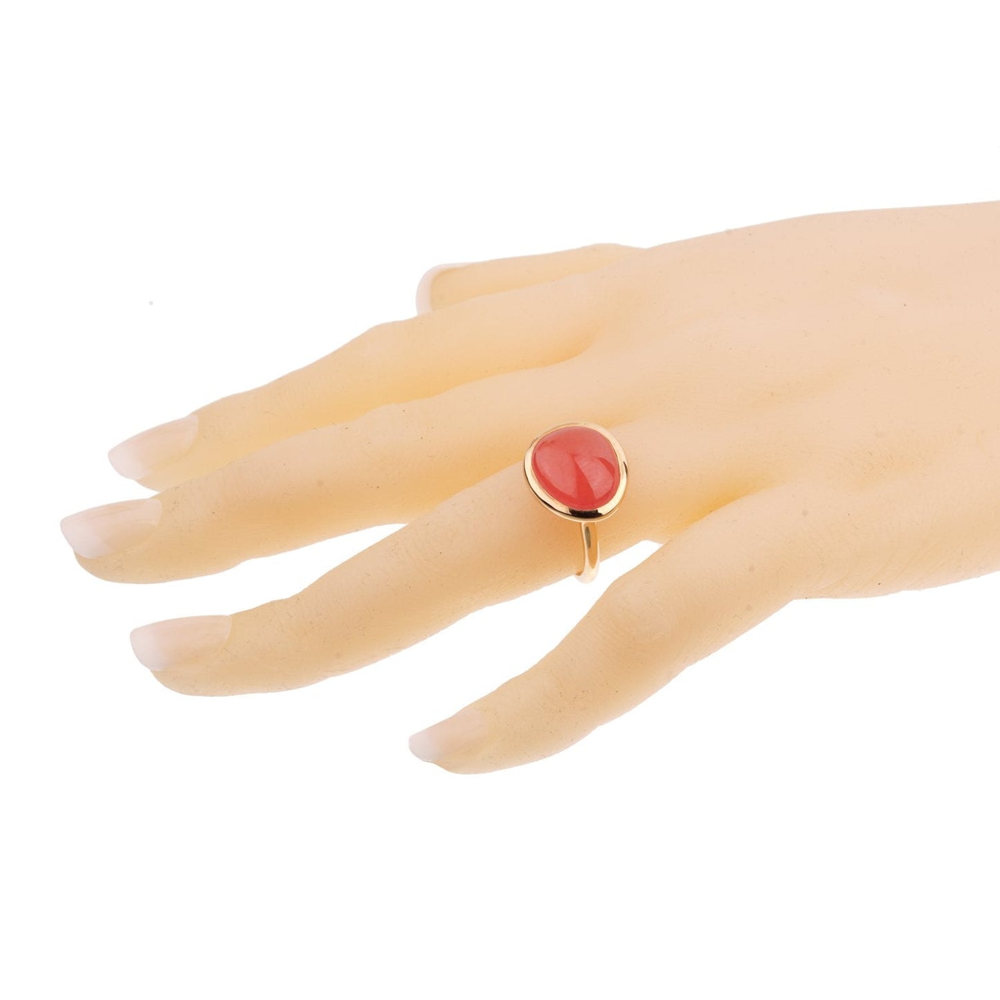 Fred of Paris Rhodochrosite 18k Rose Gold Cocktail Ring Sz 6 1/2