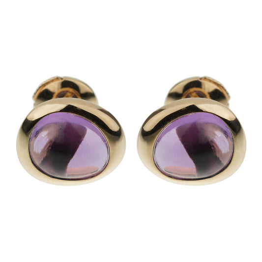 Fred of Paris Amethyst 18k Rose Gold Stud Earrings