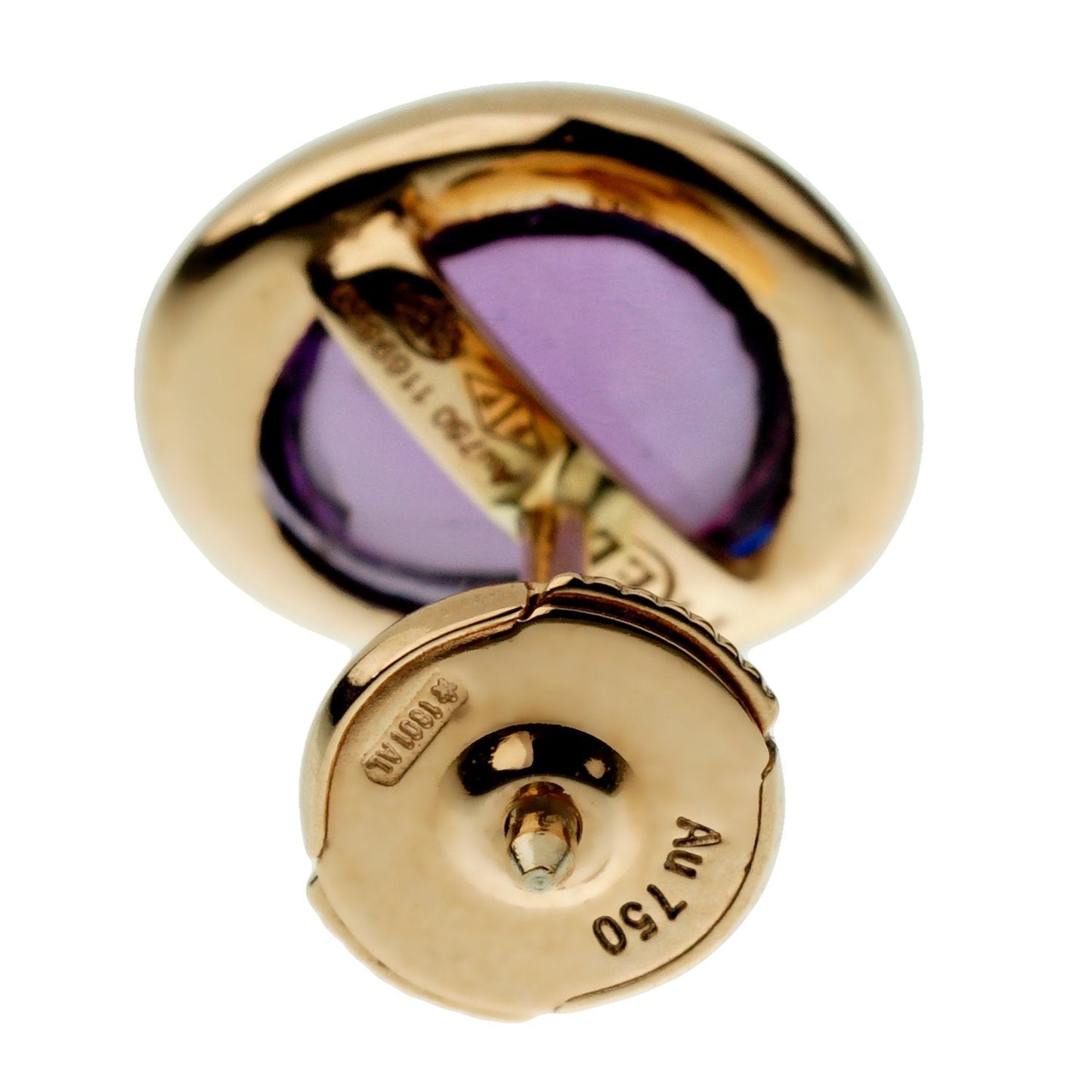 Fred of Paris Amethyst 18k Rose Gold Stud Earrings