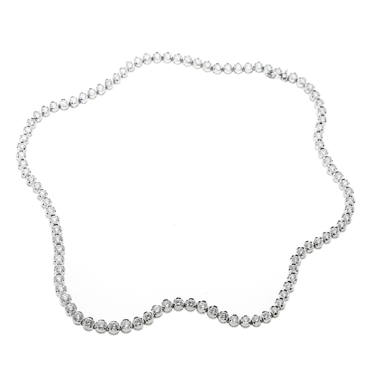 Fred of Paris Diamond Tennis Necklace in 18k White Gold