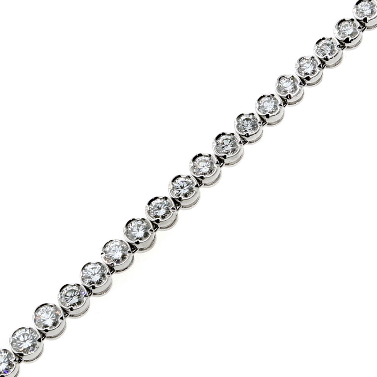 Fred of Paris Diamond Tennis Necklace in 18k White Gold