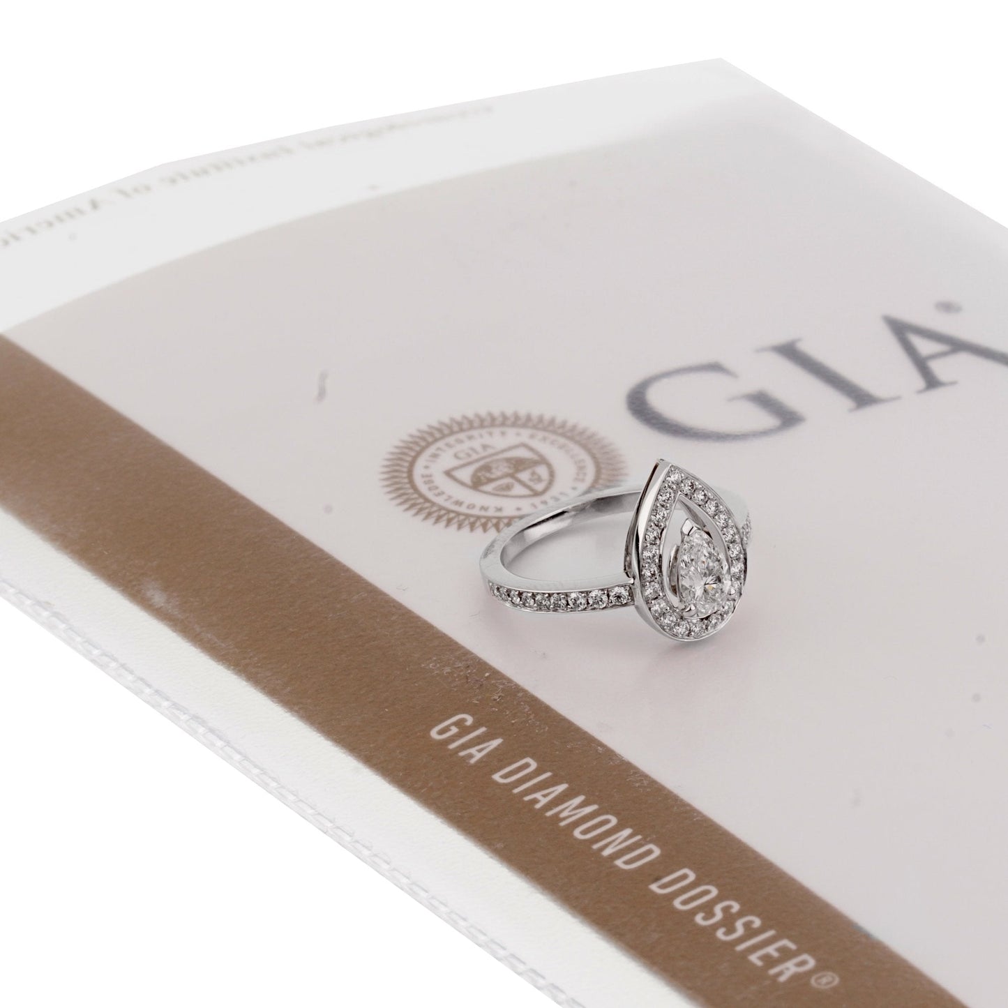 Fred of Paris Lovelight .65ct Diamond Platinum Engagement Ring Sz 4 3/4