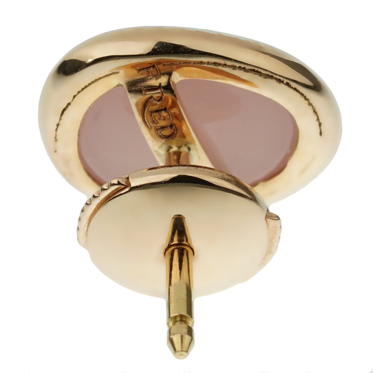 Fred of Paris Pink Quartz 18k Rose Gold Stud Earrings