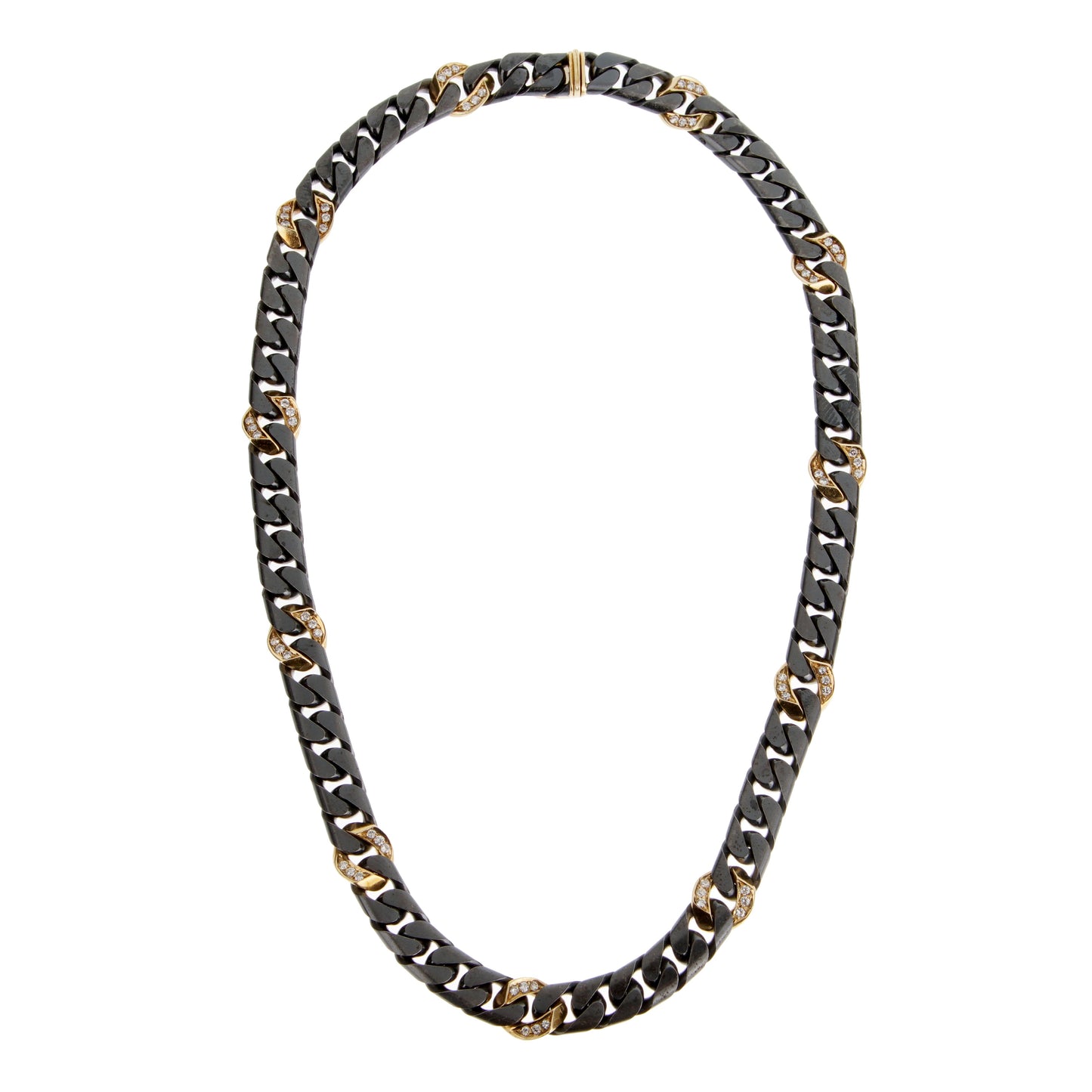 Fred of Paris Vintage 18k Yellow Gold & SS Necklace Bracelet Suite