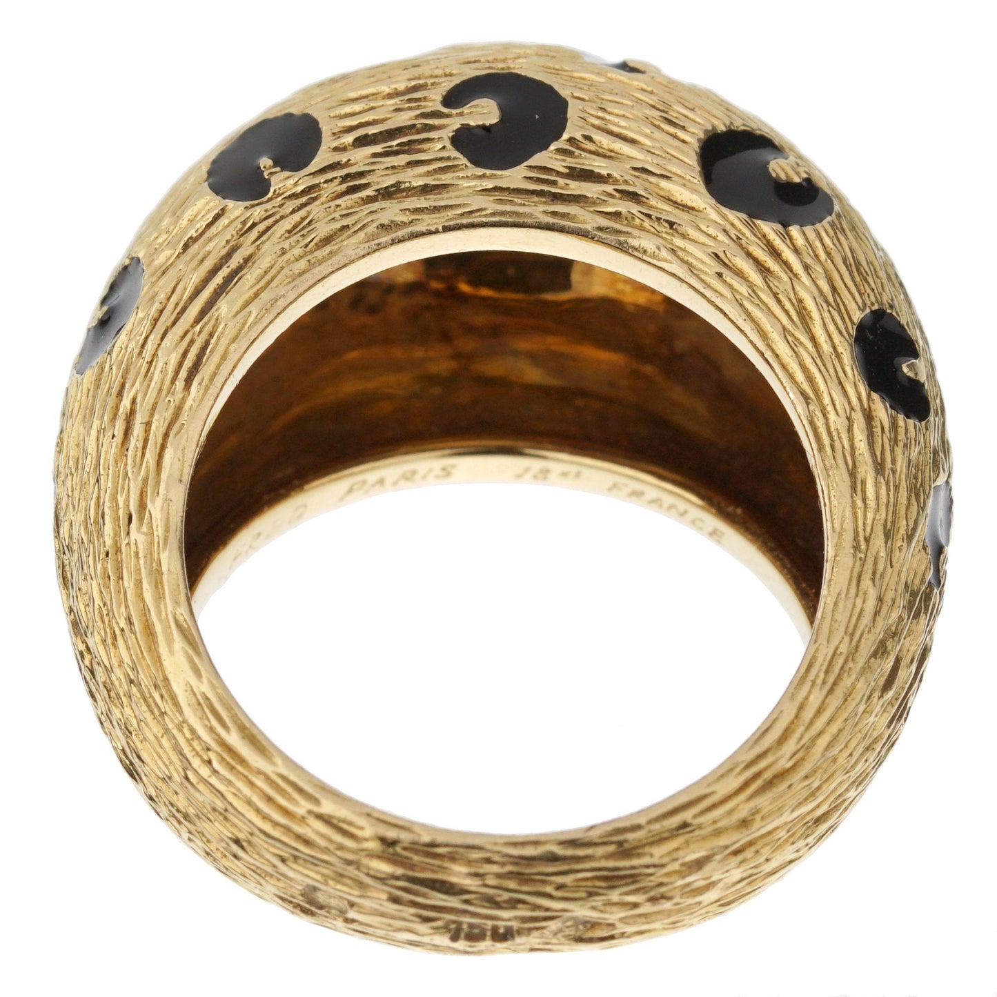Fred of Paris Vintage Leopard 18k Yellow Gold Cocktail Ring