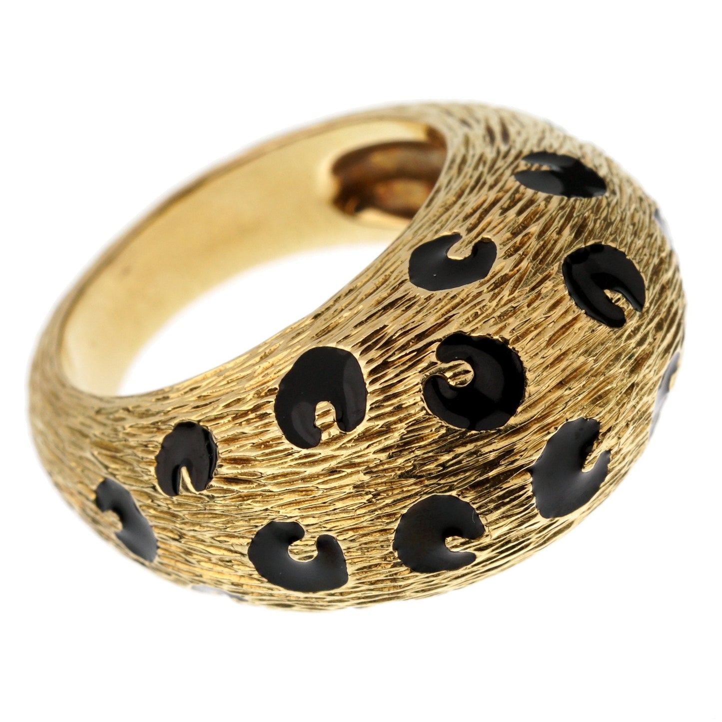 Fred of Paris Vintage Leopard 18k Yellow Gold Cocktail Ring