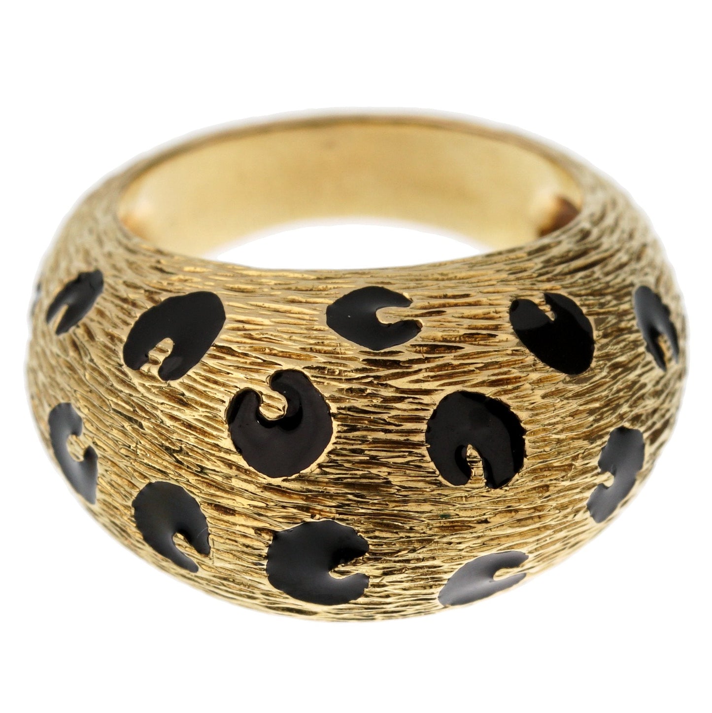 Fred of Paris Vintage Leopard 18k Yellow Gold Cocktail Ring
