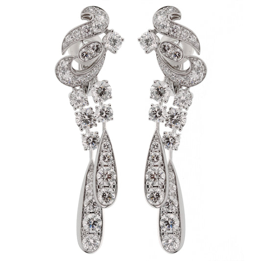 Graff Magnificent Chandelier Diamond Drop White Gold Earrings