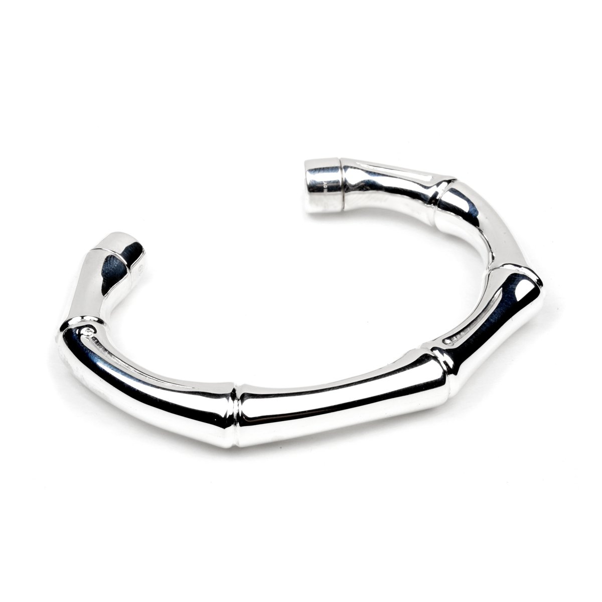 Gucci Bamboo Cuff Silver Bangle