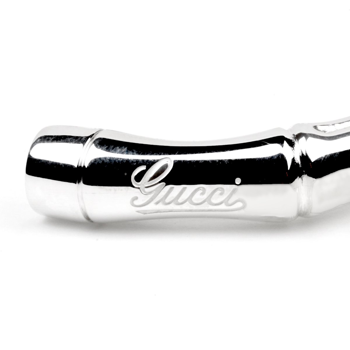 Gucci Bamboo Cuff Silver Bangle