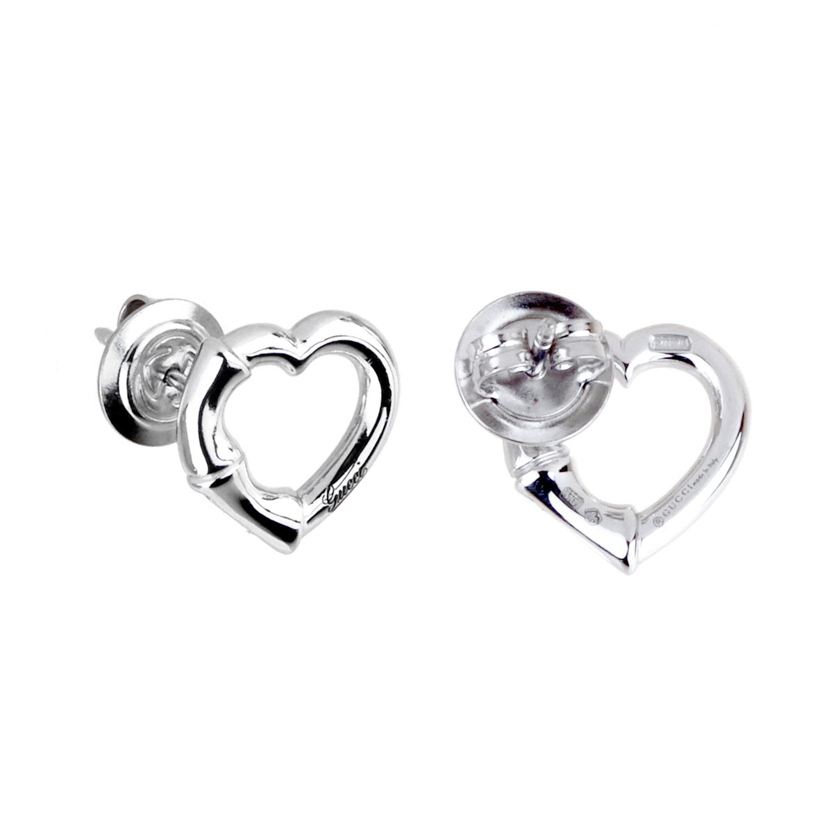 Gucci Bamboo Heart Stud Earrings