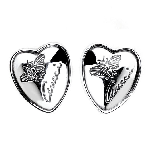 Gucci Butterfly Heart Stud Earrings