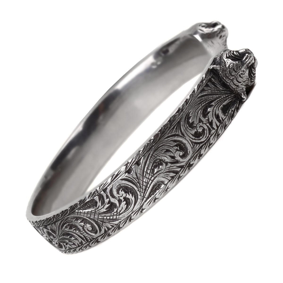 Gucci Cat Silver Cuff Bracelet