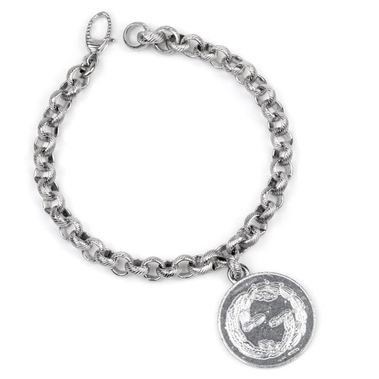 Gucci Charm Double G Bee Silver Bracelet