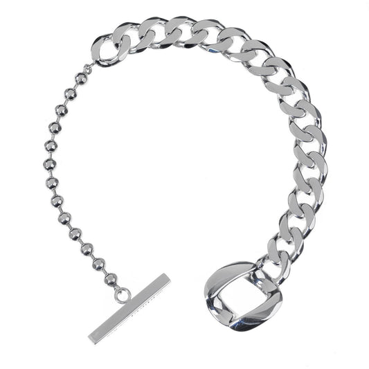 Gucci Cuban Link Toggle Silver Bracelet