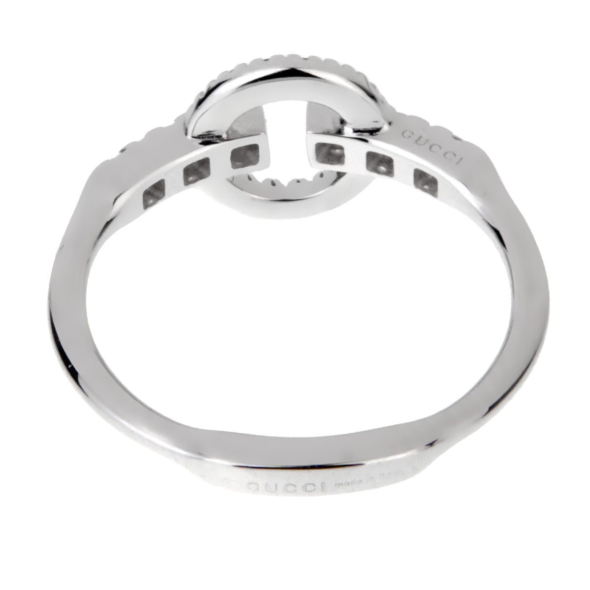 Gucci Double G Diamond White Gold Ring