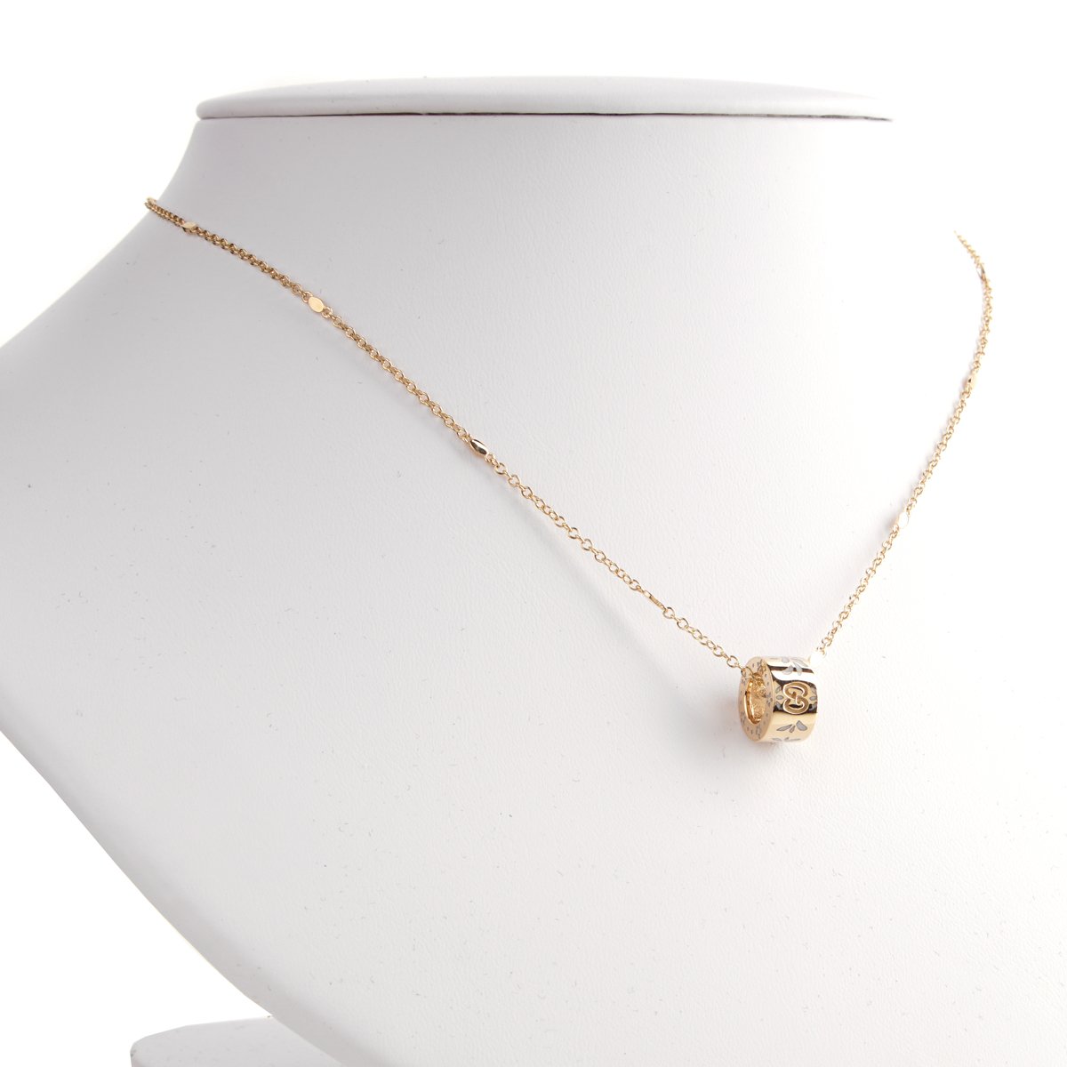 Gucci Double G Enamel Gold Necklace