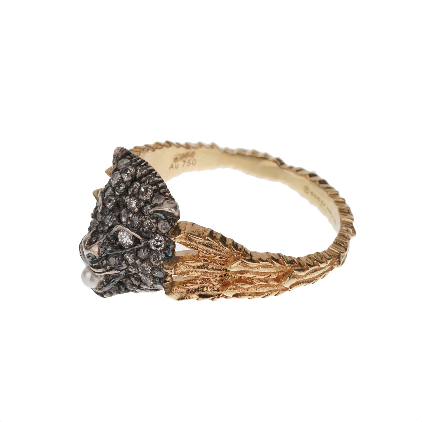Gucci Feline Diamond 18k Yellow Gold Cocktail Ring