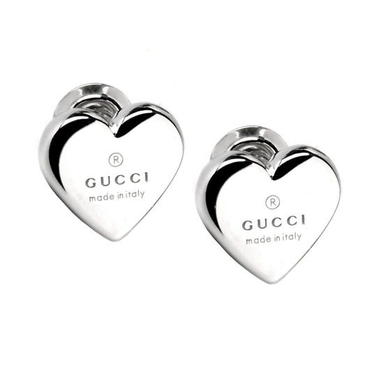 Gucci Heart Stud Silver Earrings