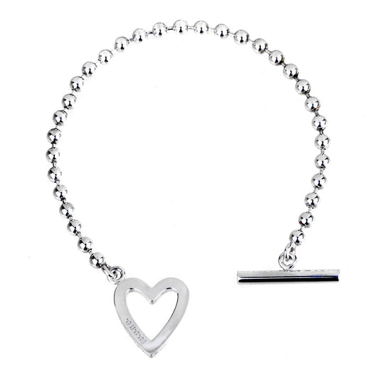 Gucci Heart Toggle Silver Bracelet