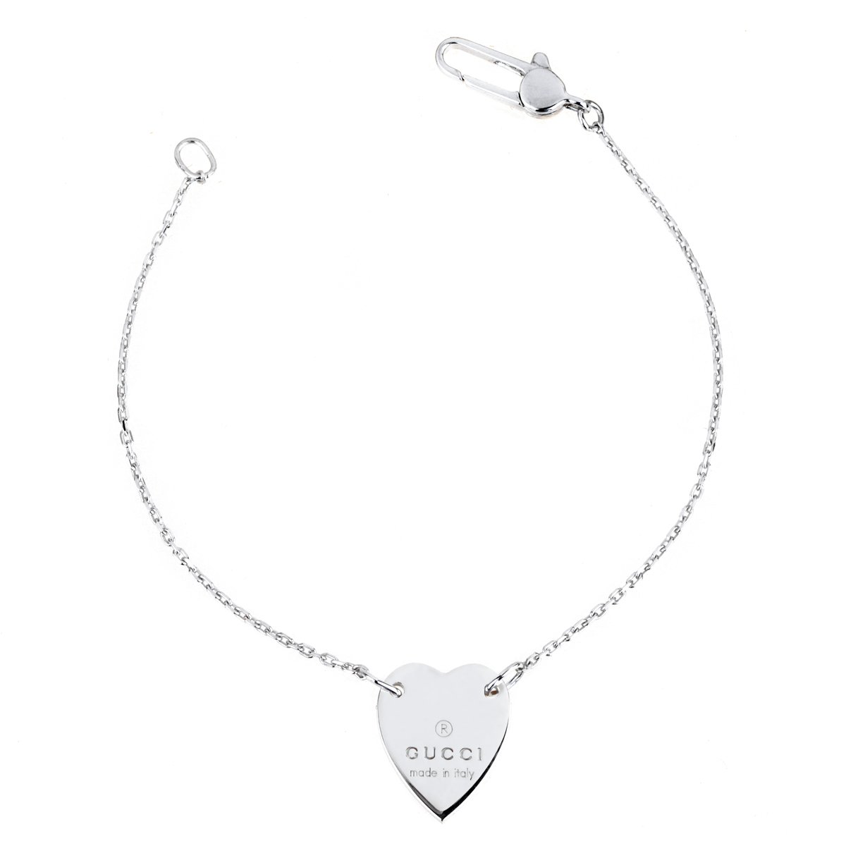 Gucci Heart Trademark Silver Bracelet
