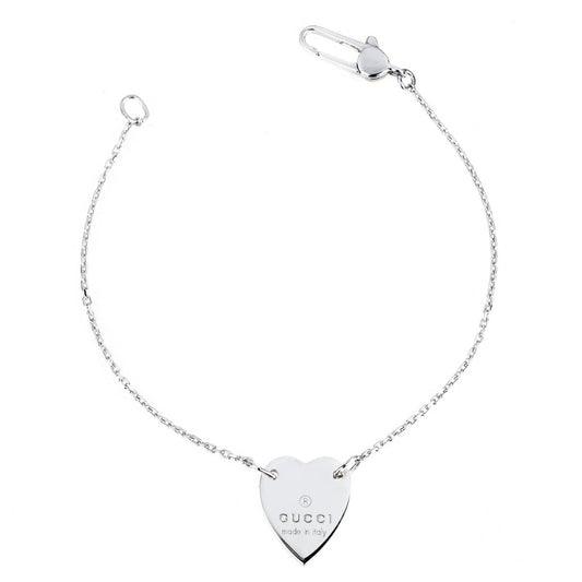 Gucci Heart Trademark Silver Bracelet