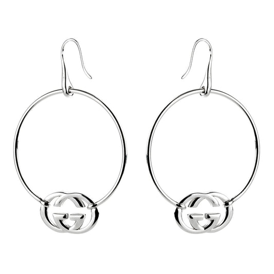 Gucci Hoop Double G Silver Earrings