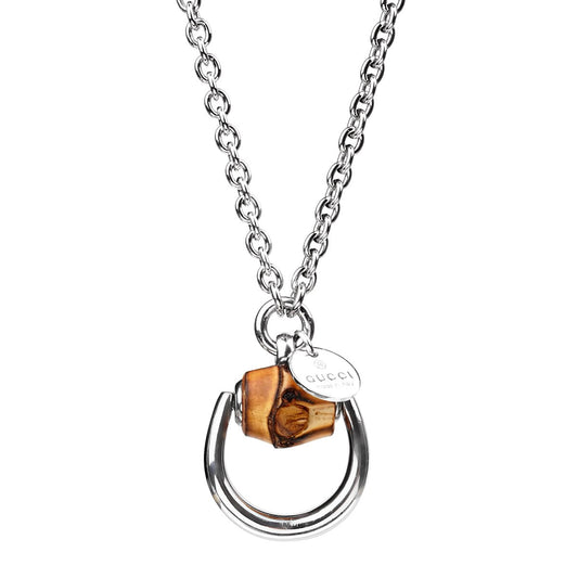 Gucci Horsebit Bamboo Silver Necklace