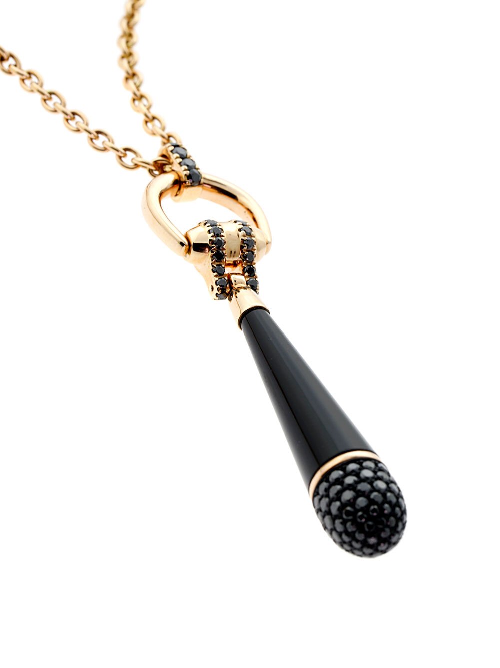 Gucci Horsebit Diamond Rose Gold Necklace