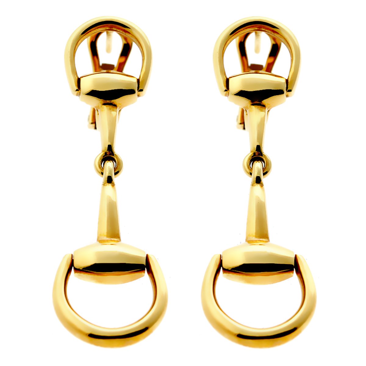 Gucci Horsebit Gold Drop Earrings