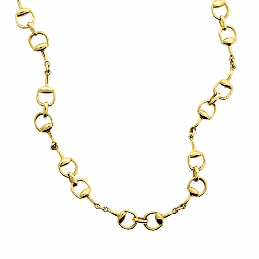 Gucci Horsebit Gold Necklace