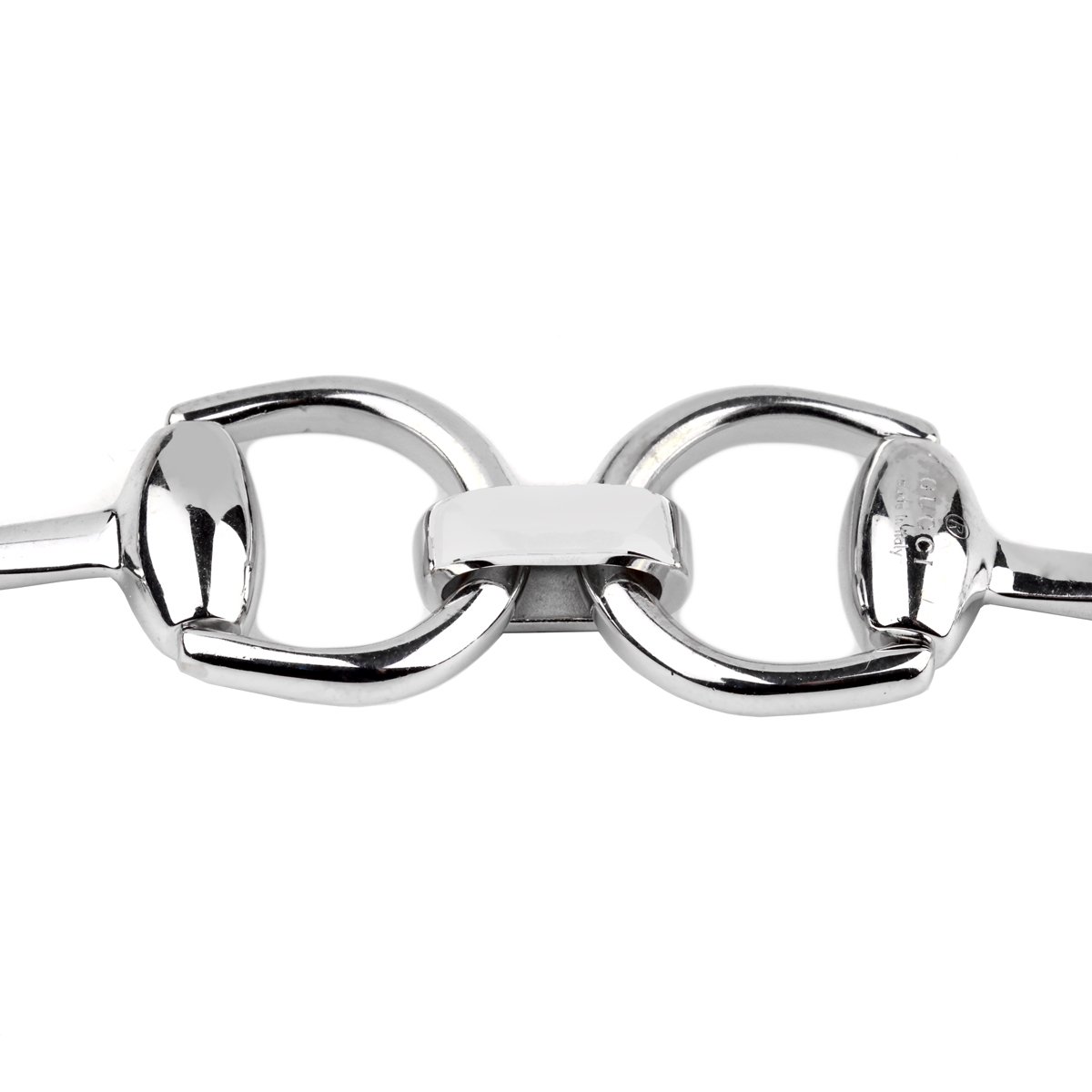 Gucci Horsebit Long Diamond White Gold Necklace