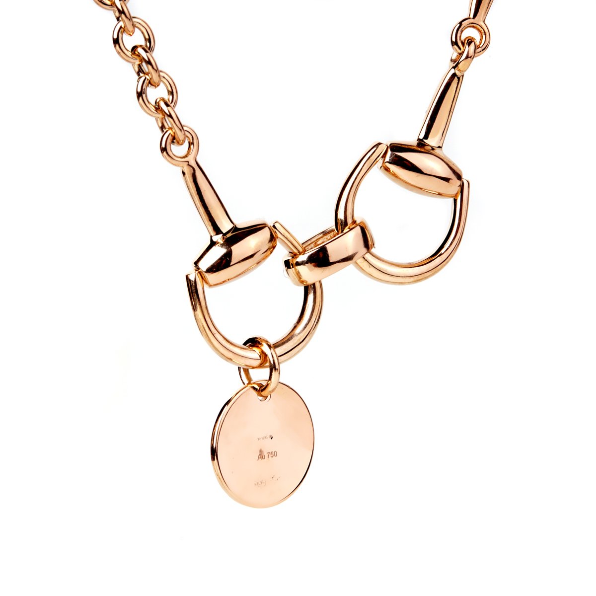 Gucci Horsebit Long Rose Gold Necklace