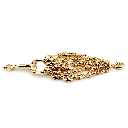 Gucci Horsebit Multistrand Gold Bracelet