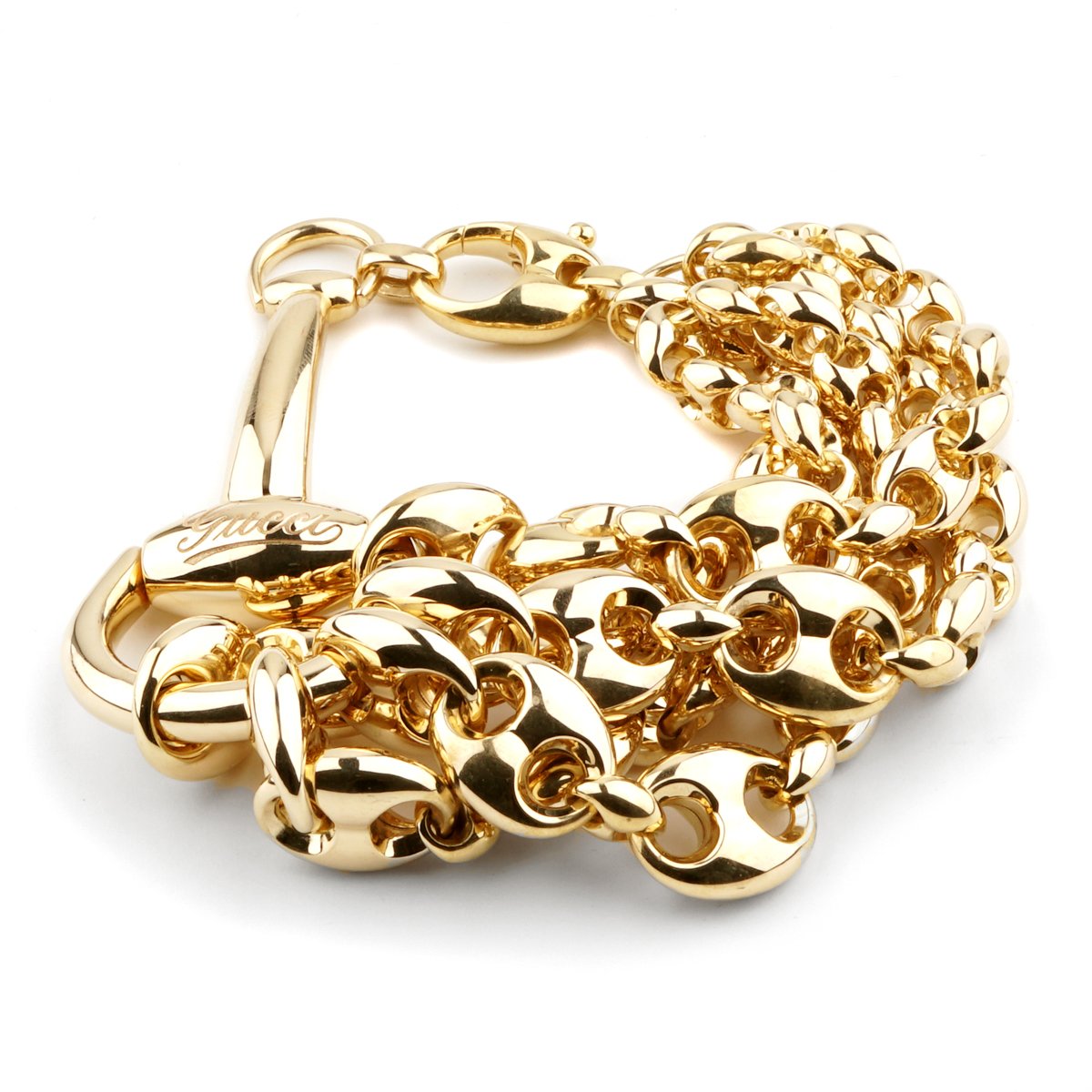 Gucci Horsebit Multistrand Gold Bracelet